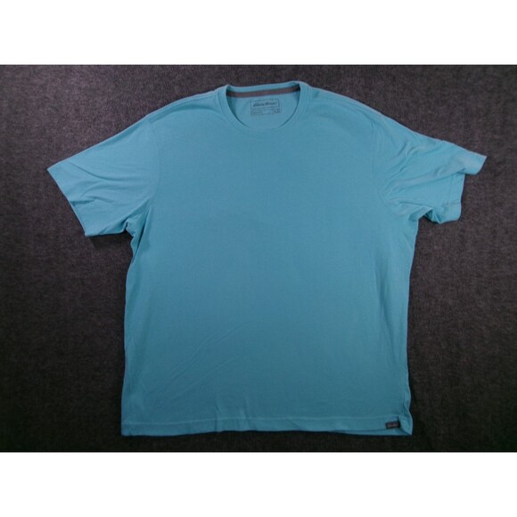Eddie Bauer Shirt Men Extra Large Blue Short Sleeve Legend Wash Basic Everyday - Picture 1 of 11